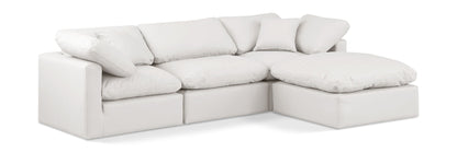 Indulge - Faux Leather 4 Piece Modular Sectional With Chaise