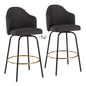 Ahoy - Contemporary Fixed Height Counter Stool Round Footrest (Set of 2)