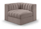 Rummi - Velvet Performance Fabric Upholstered Modular Corner Chair