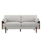 Mid Century Moderne Sofa With Wood Sides