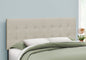 Queen Size, Bed Headboard Only, Upholstered Transitional - Beige