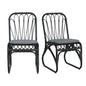 Outdoor Wicker Dining Chairs With Washable Cushion (Set of 2)