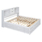 Platform Bed With Storage Headboard And 8 Drawers