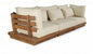 Mirella - 3 Piece Water Resistant Fabric Upholstered Outdoor Patio Modular Sofa