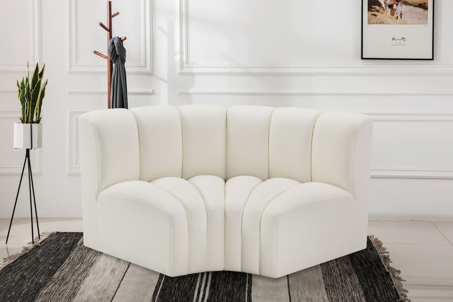 Arc - Faux Leather 2 Piece Modular Sofa