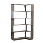 Freestanding Corner Bookshelf For Living Room - Dark Brown