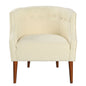 Contemporary Upholstered Club Chair With Button Tufting