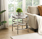 Elegant Round Table With Sintered Stone Top & Sturdy Metal Frame
