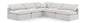 Indulge - Velvet 5 Piece Modular Corner Armless Sectional