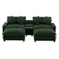 Sectional Sofa Upholstered Sofa With Two Removable Ottoman, Two USB Ports, Two Cup Holders And Large Storage Box For Living Room