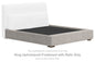 Cabalynn - King Uph Footboard With Rails - Oatmeal