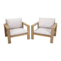Stylish Outdoor Chair Set With Cushions For Garden (Set of 2)