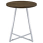 Burkhart - Round Height Bistro Bar Table - Brown Oak