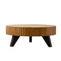 Round Retro Coffee With Solid Wood Legs