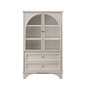 Glass Door Display Case With 2 Drawers And Adjustable Shelf