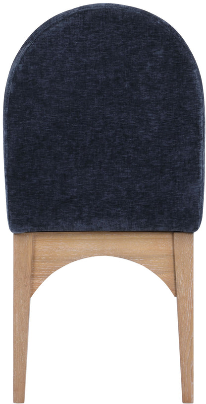 Waldorf - Chenille Dining Side Chair With Natural Legs