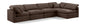 Indulge - Velvet 5 Piece Modular Sectional