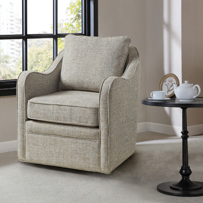 Wide Seat Arm Chair With 360 Degree Rotation