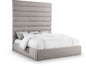 Adam - Linen Fabric Bed With 89" Headboard