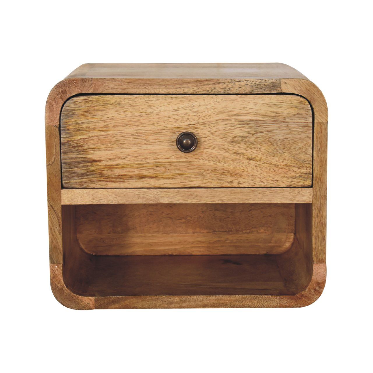 Mini Floating Open Bedside - Oak