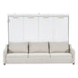 Murphy Cabinet Bed With Folding Sofa, Built In Storage Shelves And LED Light