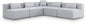 Cube - Linen 5 Piece Modular Corner Armless Sectional