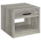 Nuberg - 1 Drawer Table - Gray