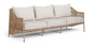 Coastline - Olefin Water Resistant Fabric And Wicker Outdoor Patio Sofa - Beige