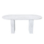 Oval Dining Table With Wood Strip Base