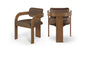 Cedra - Velvet Performance Fabric Upholstered Dining Chair (Set of 2) - Brown Frame
