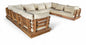 Mirella - 8 Piece Water Resistant Fabric Upholstered Outdoor Patio Modular Sectional