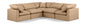 Indulge - Faux Leather 5 Piece Modular Corner Sectional - Tan