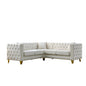 L-Shaped Corner Sofa, 5 Seater Sectional With Tufted Design