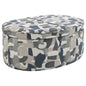 St. Helena - Oval Storage Ottoman With Removable Top - Indigo