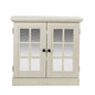 Sideboard Cabinet With Mirrored Doors, Adjustable Shelf, Metal Handles