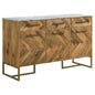 Paloma - 3 Door Herringbone Accent Cabinet - Natural