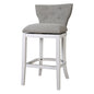 Upholstered Swivel Stool With Back