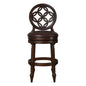 Stool With Back And Swivel Upholstered Seat