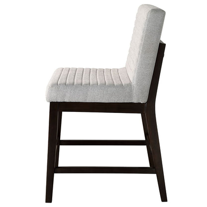 Edwyn - Counter Height Chair (Set of 2) - Gray Linen & Espresso