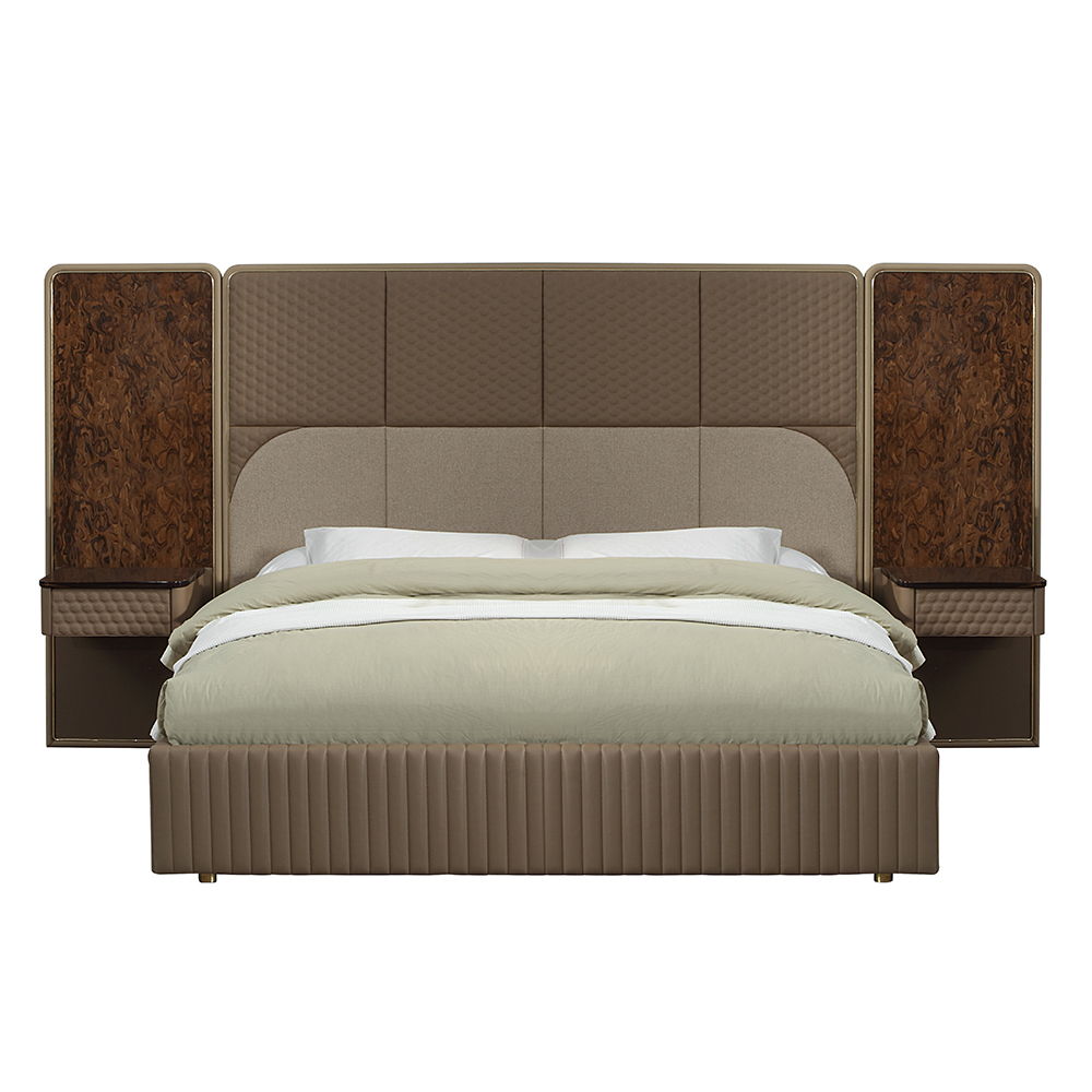 Marcelino - Nightstand With Wall Pier (EK) - Cherry Oak