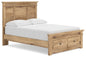 Makidern - Panel Storage Bed With Storage Footboard