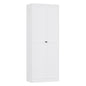 Kitchen Pantry Cabinet With Doors, Heavy-Duty Freestanding Storage Organizer With 5 Adjustable Shelves, Tool Free Assembly - White