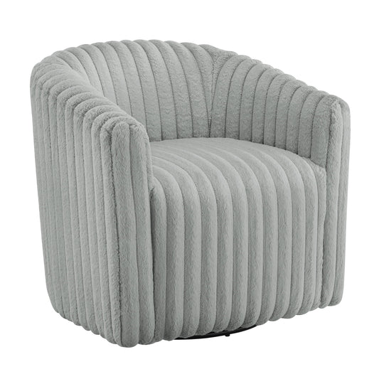 Alexa - Barrel Swivel Chair - Gray