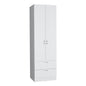 Armoire Organiser, Two Shelves, Rod, Double Door Cabinet Armoire