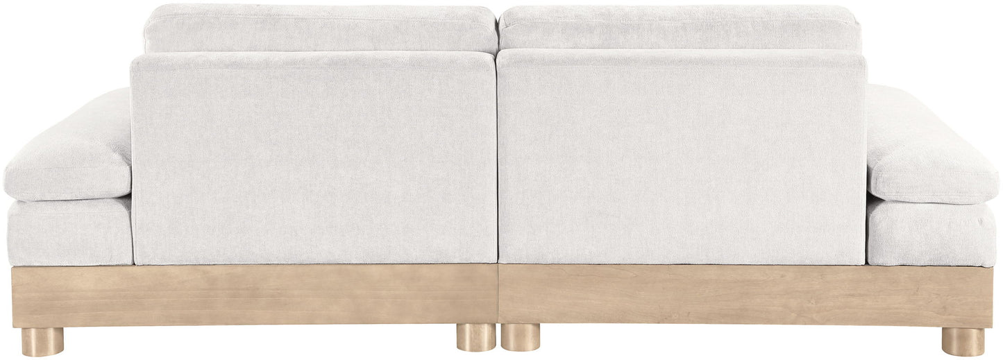 Turin - Chenille Fabric Upholstered Modular Sectional - White