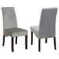 Upholstered Dining Chair Soft Padded Seat And Flared Back Design (Set of 2) - Gray