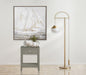 Dylan - Wooden End Side Table Nightstand With Glass Top And Drawer