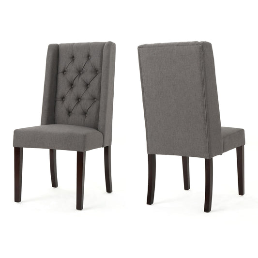 Sophisticated Tufted Dining Chair With High Back Design