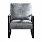 Classic Mid Century Modern Accent Chair With Durable Square Metal Frame, Armchair