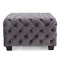 Modern Glam Ottoman With Upholstery And Button Tufted Design